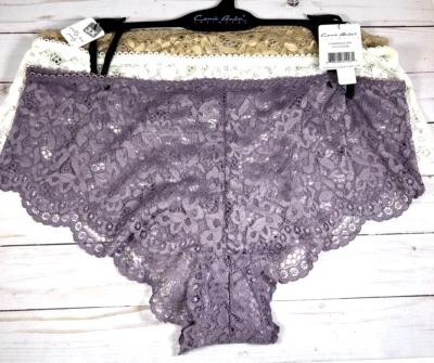 Carrie Amber  Intimates 3 Pair Lace Panties 3X  Boy Shorts  NEW - Image 1 of 4