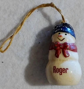 Rare - Vintage - "Snowman" Christmas Ornament - 1 3/4 in Tall - Picture 1 of 11