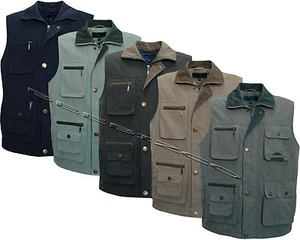 Mens 10 Pocket Lined Gilet Bodywarmer Body Coat Country Hunting Shooting Fishing - Picture 1 of 10
