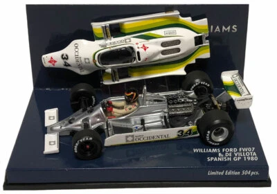 Minichamps Williams FW07 #34 Spanish GP 1980 - Emilio De Villota 1/43 Scale - Image 1 of 4