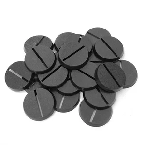 32mm Round Slotted Bases (x20 Pcs). ABS Plastic. 40k Age Of Sigmar Miniatures - Picture 1 of 3