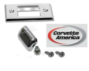 Botón y bisel de liberación del respaldo del asiento Corvette 70-78 con nuevos tornillos de montaje - Imagen 1 de 3
