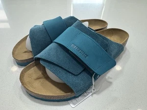 Birkenstock Kyoto Mens Suede Sandals In Deep Turquoise Size 44 (11 US) MSRP $150 - Picture 1 of 14
