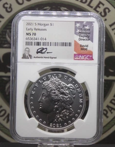 2021 "S" Morgan SILVER Dollar 100th Anniversary $1 NGC MS70 #014 ER ECC&C, Inc. - Picture 1 of 6