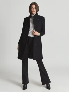 Reiss Marcie wool-blend coat, Black, Size 0, Like New  - Bild 1 von 15