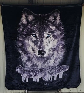 WOLF WOLVES ANIMAL KING SIZE BLANKET - Picture 1 of 2