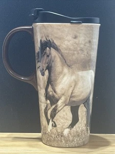 Cypress Covered Ceramic Mug Horses Mug New - Bild 1 von 11