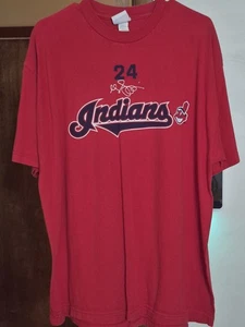 Grady Sizemore Cleveland Indians Jersey Shirt #24 Majestic Men’s L Red - Picture 1 of 4