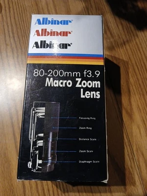 Albinar 80-200MM F 3.9 MACRO FOCUS ZOOM for Minolta MD, Catalog#xb857874pdp, New - Image 1 of 4