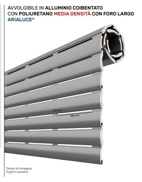 Tapparella Avvolgibile ARIA LUCE in ALLUMINIO coibentato a foro largo su misura - Immagine 1 di 4