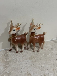 Campana de ciervo de plástico vintage de Navidad reno Hong Kong kitsch años 50’s - Imagen 1 de 4