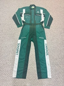 Vintage Toyota Toyopet TRD Techno Coverall Dirty Oil Size L - Picture 1 of 9