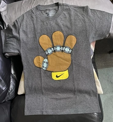 Vintage 2009 Nike Kobe Puppet 4 Rings Lakers Gray T-Shirt shirt M Medium New - Image 1 of 4