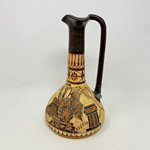 Jarra de aceite antigua griega Oinocho réplica de museo 450 a.C. cerámica numerada musa - Imagen 1 de 13