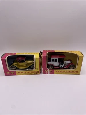 Lote De 2 Rolls Royce/Cadil DE COLECCIÓN LESNEY MATCHBOX MODELOS DE ANTAÑO Y6 Y7 Foto 1 de 4