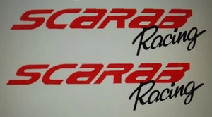 SCARAB RACING decals vinyl sticker 2 - 48x6 & 21x6 racing - Foto 1 di 1