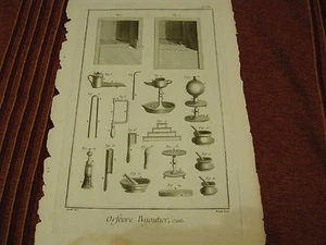 1700 DIDEROT D'ALEMBERT GROBER GOLDSCHMIED JUWELIER WERKZEUGE PL 7 - Bild 1 von 1