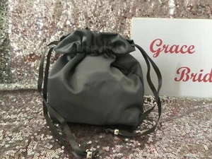 GREY  SATIN DOLLY BAG BRIDAL, BRIDESMAID, FLOWER GIRL,EVENING.  *UK MADE/SELLER* - Picture 1 of 25
