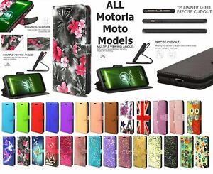For Motorola Moto G7 /Play /Plus /Power PU Leather Wallet Flip Phone Case Cover