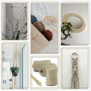 Filato macramè, Cordoncino macramè cotone 100% boho naturale 3mm, 11 colori - Imagen 1 de 16