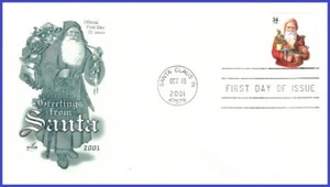 USA3 #3541 U/A ARTCRAFT FDC Santa with horse green denom. - Picture 1 of 1