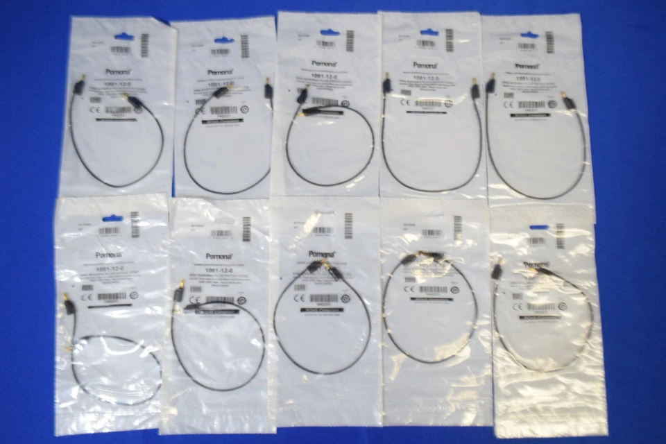 Pomona 1081-12-0 Miniature Banana Plug Black 12 in