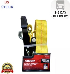 27 ft. x 2 in. Heavy-Duty Ratchet Tie-Down Strap with J Hook - Picture 1 of 9