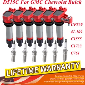 6X Ignition Coil & 6X Spark Plug For Chevy Cadillac GMC Acadia 3.0 3.6L V6 UF569 - Picture 1 of 23
