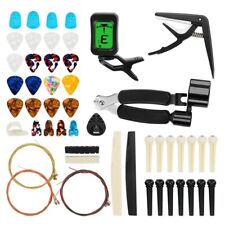 65 PCS Guitar Accessories Kit with Guitar Strings, Tuner, Capo, Picks, Pick4870