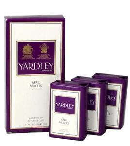 Yardley London April Violets Luxury Soap 3 x 100 g -OP