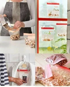 IKEA ISTAD Resealable Plastic Grip loc Bags Food Sandwich Freezer Bags reusable - Picture 1 of 12