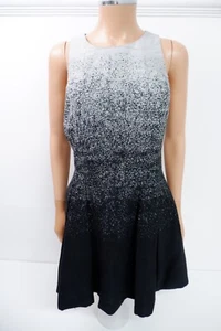 Armani Exchange Womens Knee Length Skater Dress Size 6 Uk 10 Black Grey Ombre - Picture 1 of 7