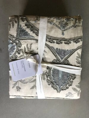 Funda nórdica Pottery Barn Lila Suzani azul multicolor bordada TAMAÑO QUEEN COMPLETO Foto 1 de 4