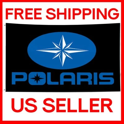 POLARIS Snowmobile 3x5 ft Flag ATV Vintage RZR Sportsman Ranger Off Road Banner  - Image 1 of 4