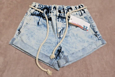 Pantalones Cortos Vintage Havana Niñas Denim Cuerda Corbata Talla 10 KCC948 Foto 1 de 4