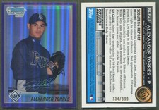 2010 Bowman Chrome Prospects Purple Refractors #BCP23 Alexander Torres (734/999)
