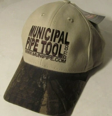 NEW Municipal Pipe & Tool Co. Baseball Hat Realtree Camo Cap Beige Adjustable - Image 1 of 4