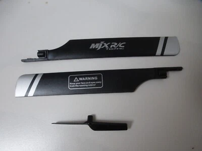 Ersatzteile für RC Hubschrauber MJX F-47 647 2 Rotorblätter und 1 Heckrotorblatt - Bild 1 von 2