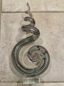Entangle Spiral Murano Style Art Glass Centerpiece H10-GW513 - Picture 1 of 5