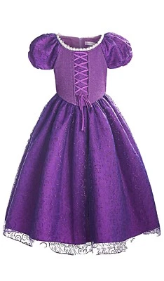 NIP ReliBeauty Girls Princess Purple Lace Up Costume Dress up Repunzel Size 8-10 - Image 1 of 4