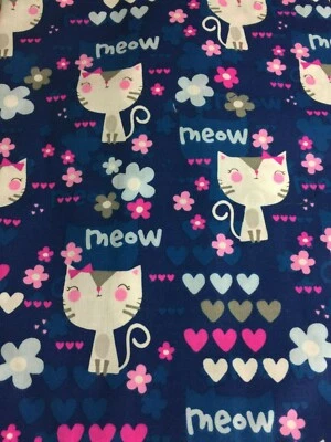 SCRUB TOP SIZES: XS, S, L, KITTY CATS MEOW! NWT NURSE MEDICAL VET TECH CNA Cat - Image 1 of 4