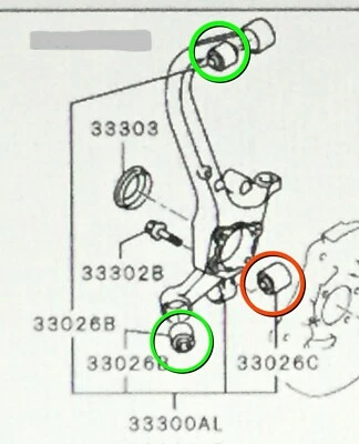 Genuine Mitsubishi OE Rear Knuckle Control Arm Bushing SET of 3  Eclipse Galant  - Image 1 of 2