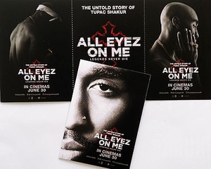 ALL EYEZ ON ME TUPAC SHAKUR FILM POSTCARDS x 4 -  2PAC hip hop