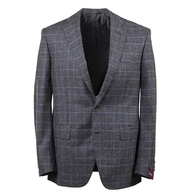 Sartoria Partenopea Slim-Fit Gray and Blue Check Wool Sport Coat 40R (Eu 50) - Image 1 of 4