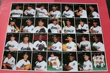 1996 Mothers Cookies Uncut Sheet Houston Astros Team Craig Biggio - Jeff Bagwell