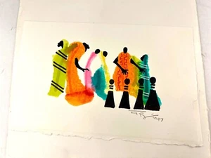 ¡Afroamericano arte original sin título de Frank Frazier! - Imagen 1 de 4