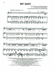 LIN MANUEL MIRANDA SIGNED AUTOGRAPH "MY SHOT" SHEET MUSIC - BROADWAY HAMILTON - Picture 1 of 2