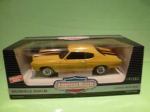 ERTL AMERICAN MUSCLE 7487 CHEVROLET CHEVELLE SS45 LS6 1970 - YELLOW 1:18 - NMIB - Picture 1 of 5