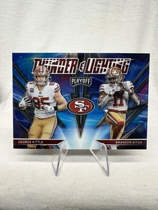 2021 Panini Playoff - Thunder and Lightning #TL-13 George Kittle, Brandon Aiyuk - Picture 1 of 2