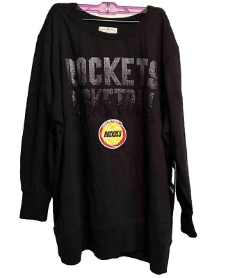 Camiseta GIII para mujer NBA Houston Rockets Show Time, negra, 2XL Foto 1 de 4